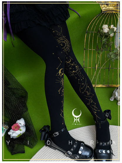 Yidhra - Gothic Lolita Pantyhose Printing Lolita Tights