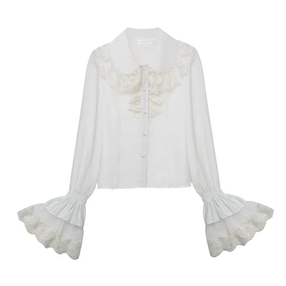 Sweet Angel - Classic Lolita Blouse Lace Chiffon Lolita Shirt