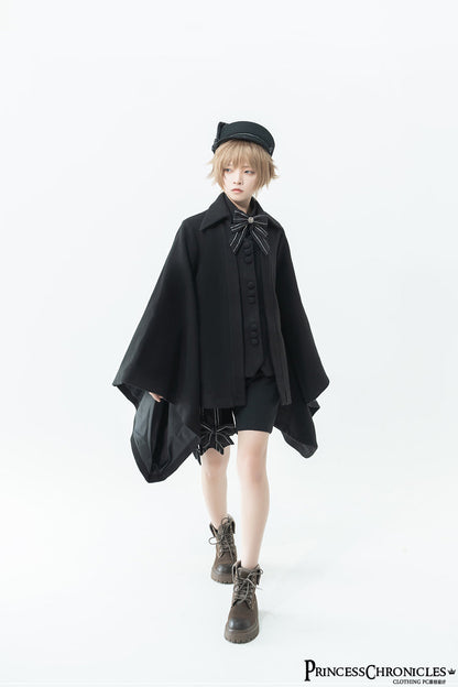 Princess Chronicles - ShenYao - Ouji Lolita Winter Black Long Coat