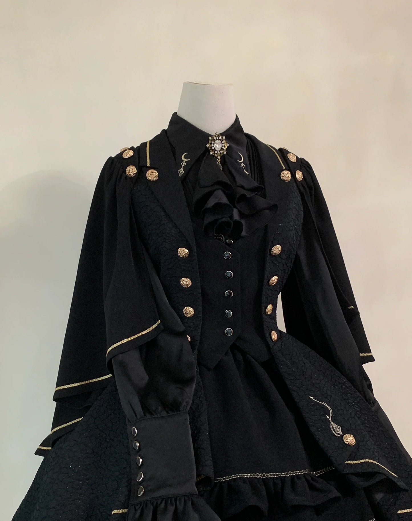 SilentMars - Law of the Fallen Moon - Retro Lolita Vest Coat Suit Knight Style Skirt
