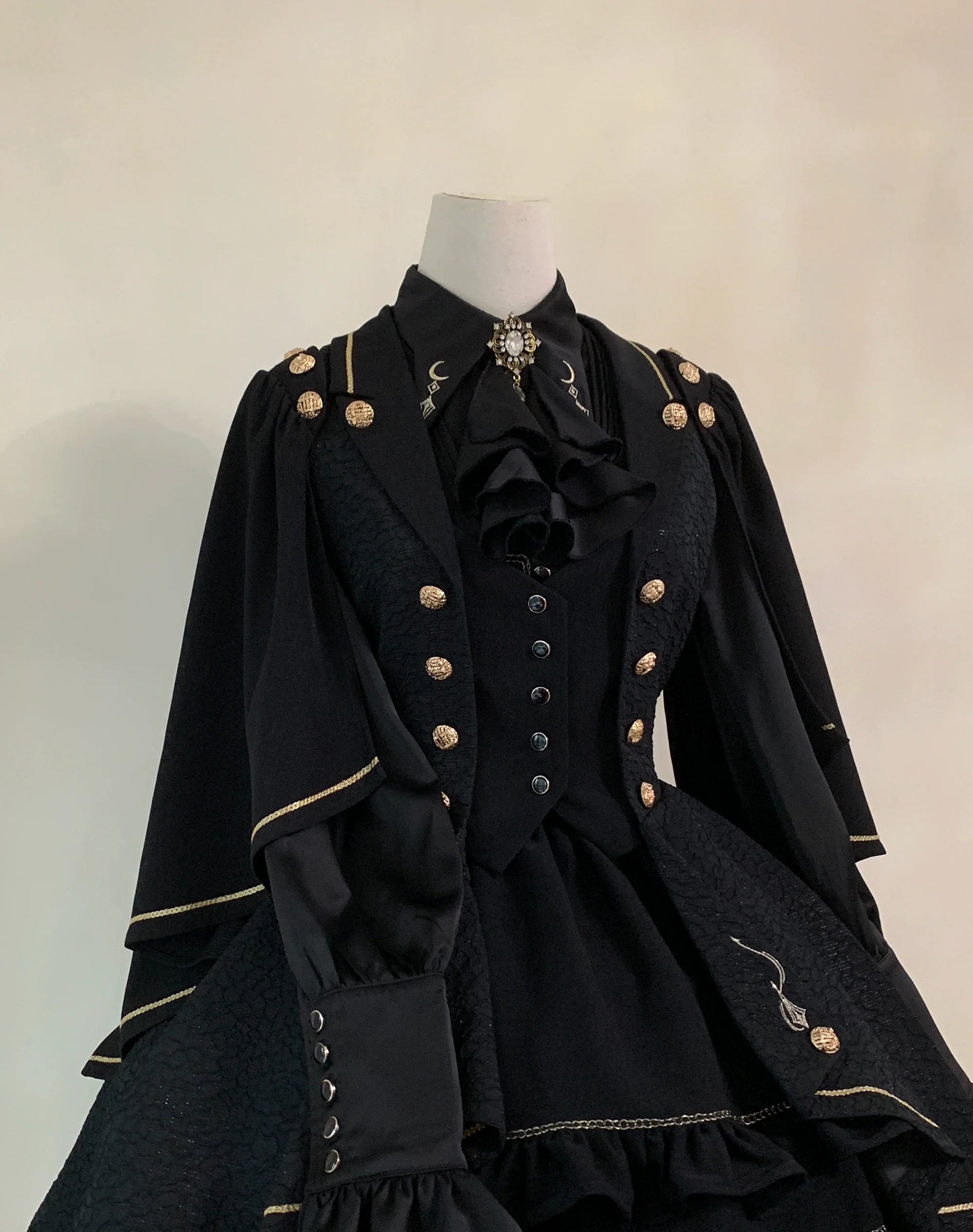 SilentMars - Law of the Fallen Moon - Retro Lolita Vest Coat Suit Knight Style Skirt