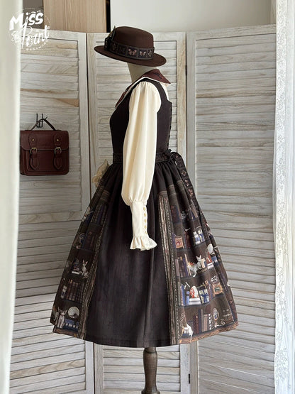 Miss Point - German Bookshelf - Classic Lolita Printed JSK Dress