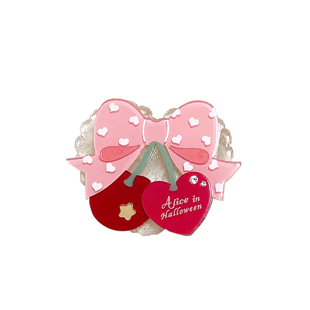 Halloween Alice - Sweet Cherry Lolita Plastic Necklace Ring