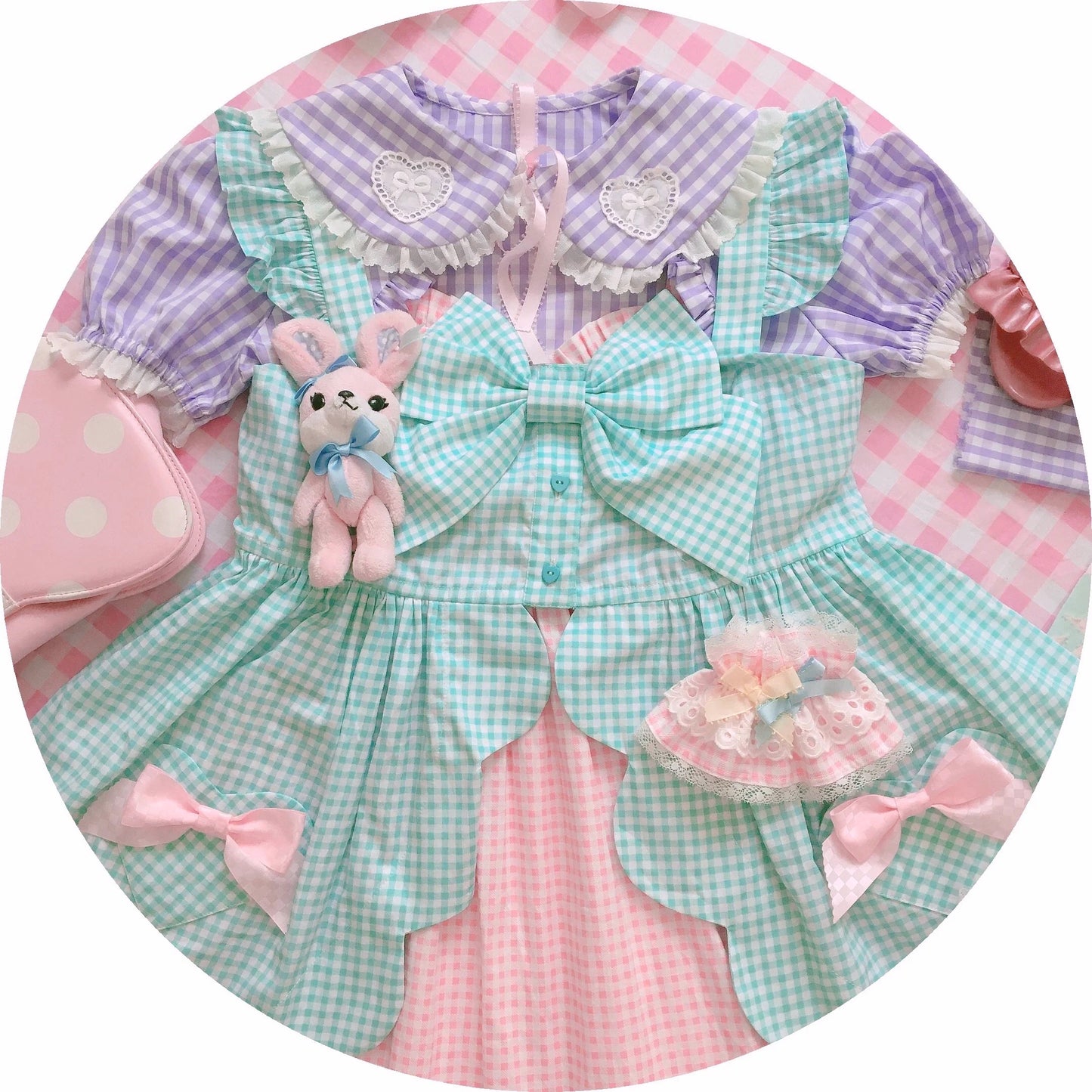 Fluff Mollie - Bean Breakfast - Sweet Lolita Overskirt Daily Daily Petaled Skirt