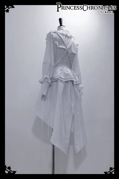 Princess Chronicles - Rabbit Theater White Moonlight - Ouji Lolita Shorts Set, Rabbit Hat