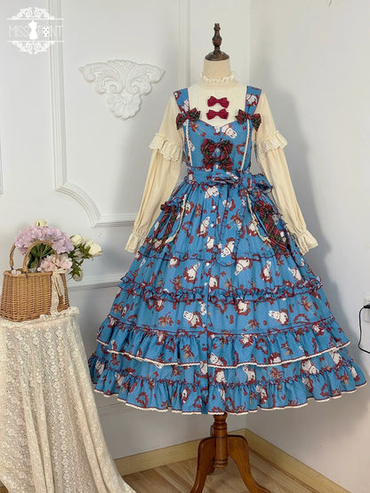 Miss Point - Forest Berry Bunny - Sweet Lolita JSK Elegant Bunny Print Dress