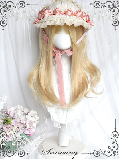 Sinwavy - 55CM Blonde Lolita Curl Wig Detachable Double Ponytail