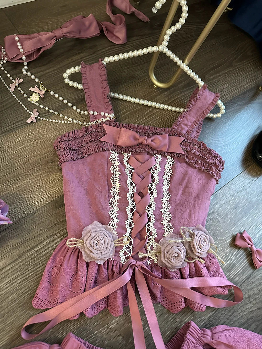 Miss Point - Forest Waltz - Cotton Lolita Camisole Embroidered Cami Top