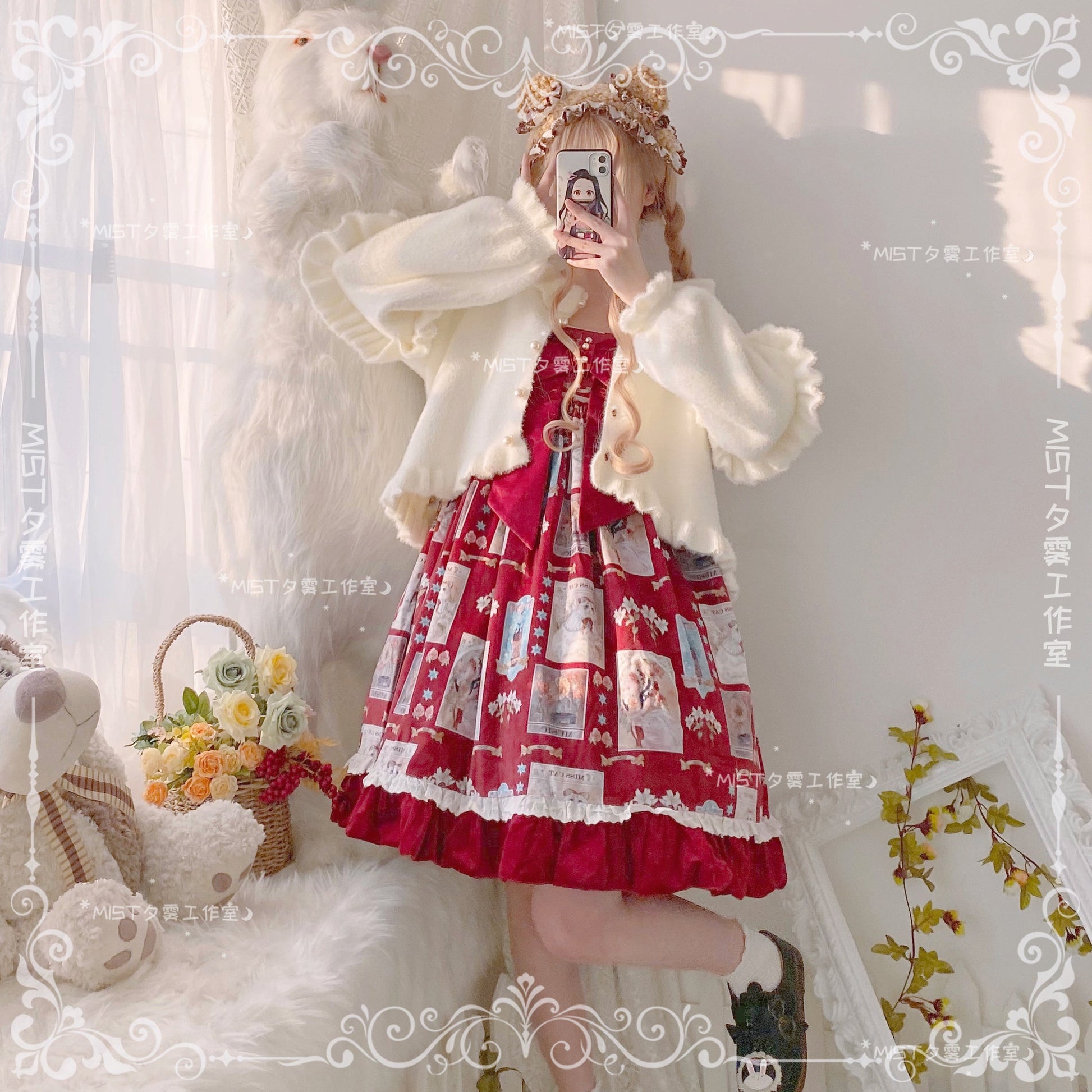 MIST - Small Ointment - Sweet Lolita Thick Sweater Coat Puff Sleeve