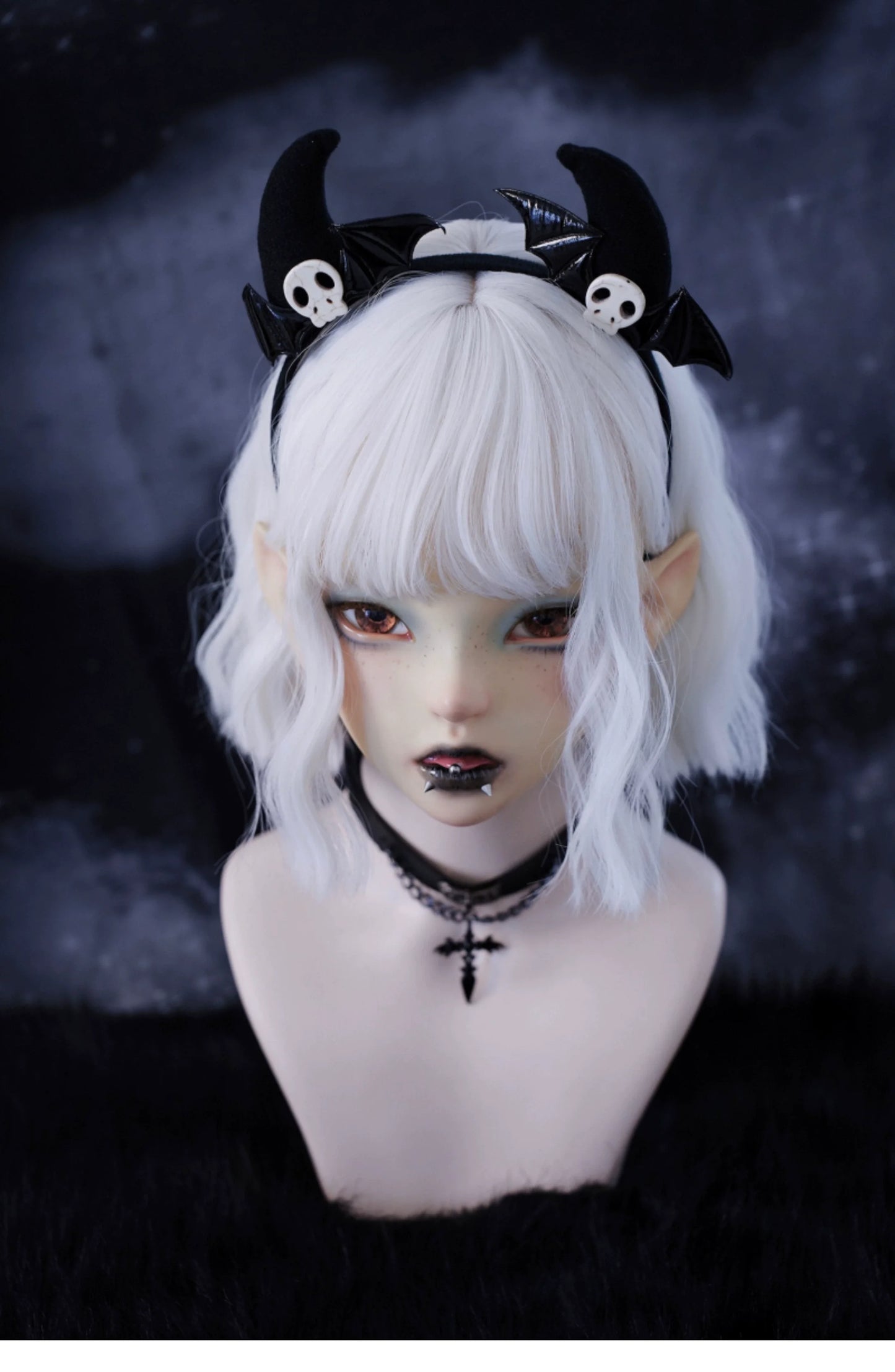 Strange Sugar - Gothic Hair Accessories Set Skulls Sharks Lolita Clips Headbands