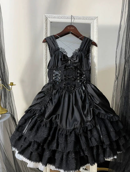 Hanguliang - Cross Medal - Dark Gothic Lolita JSK and Bolero