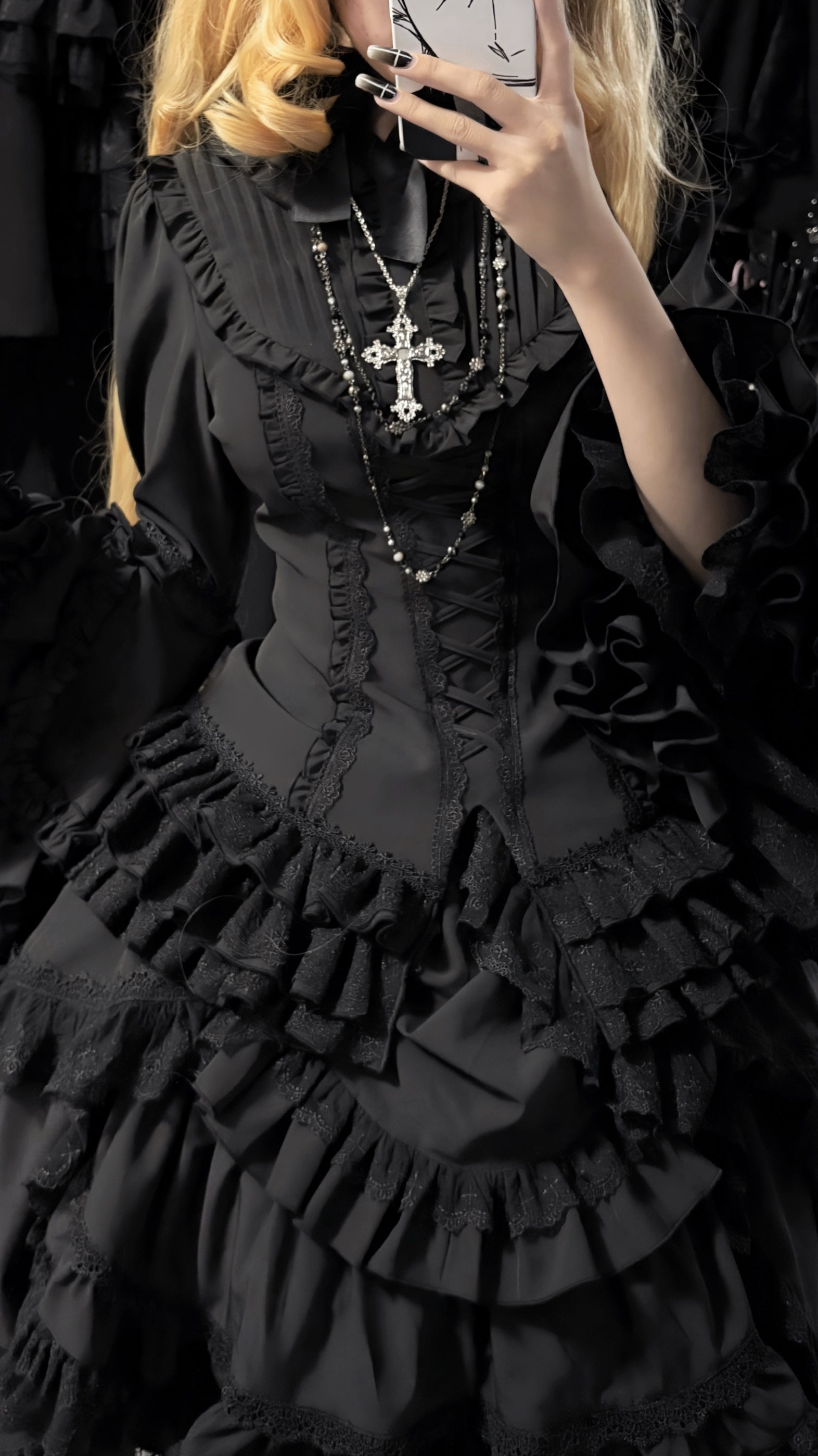 The Original Witch - Phoenix - Gothic Lolita Skirt & Shirt & Jabot For Halloween Festival