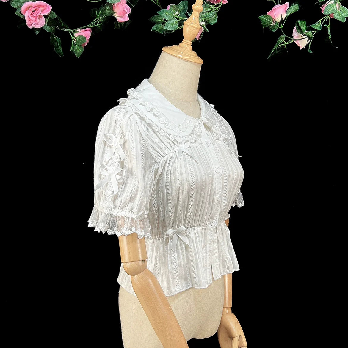 DMFS Lolita - Sweet Lolita Shirt Doll Collar Blouse High-waisted