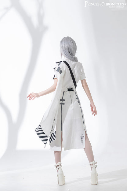 Princess Chronicles - Dry sea and Ashlar - Techwear-inspired White Cloak Set