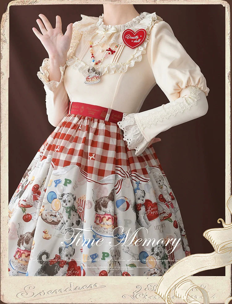 Time Memory - Cozy and Warm - Elegant Lolita Shirt Slimming Mutton Sleeves Blouse
