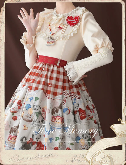 Time Memory - Cozy and Warm - Elegant Lolita Shirt Slimming Mutton Sleeves Blouse