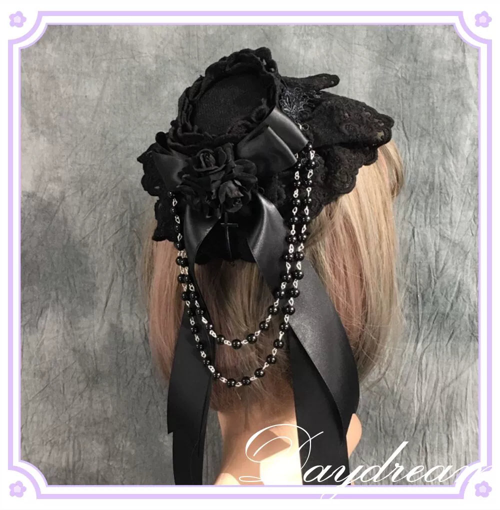 Day Dream - Gothic Lolita Top Hat Lolita Tea Party Halloween Hair Accessory