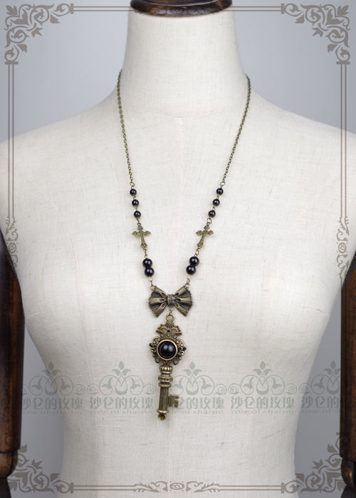 Rose of Sharon - Gothic Lolita Retro Pearl Necklace