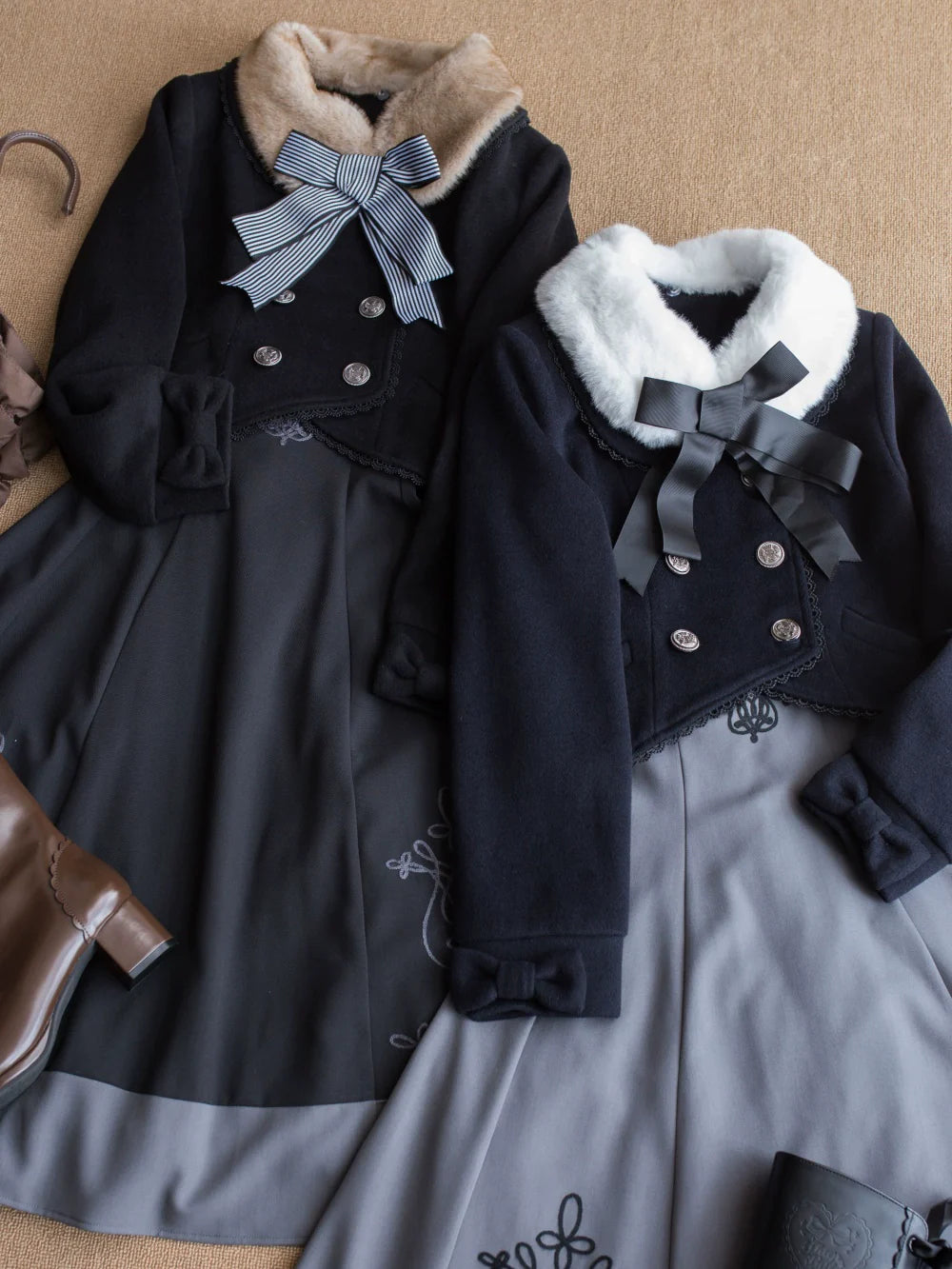 LeMiroir - Winter Solstice - Elegant Lolita Winter Short Coat & SK