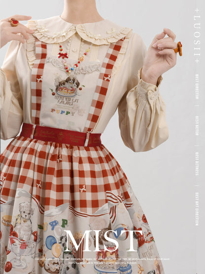 MIST - Sweet Lolita Blouse Doll Collar Lolita Shirt With Bubble Sleeve