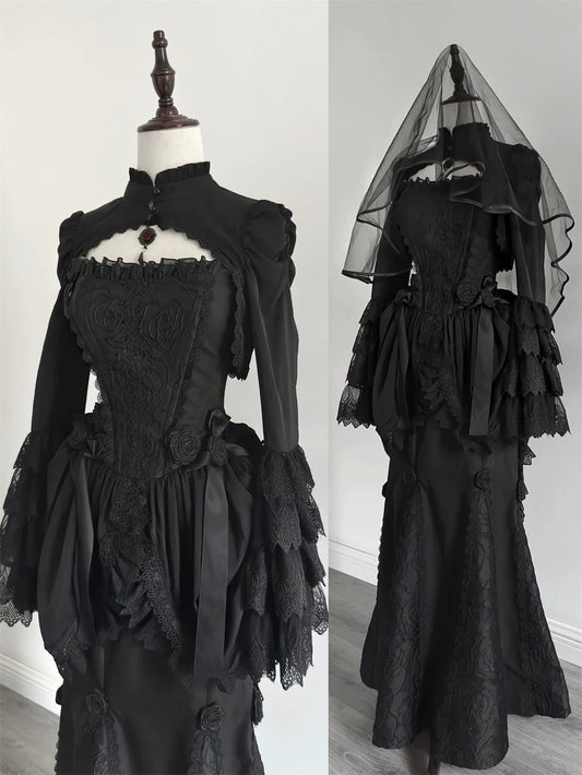 LeMiroir - Saint - Gothic Lolita Bolero Skirt Mermaid Dress Corset