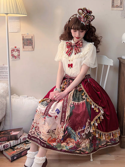 Miss Point - Kaleidoscope - Classical Lolita Shirt Dot Gauze Detachable Puff Sleeve Blouse Customized