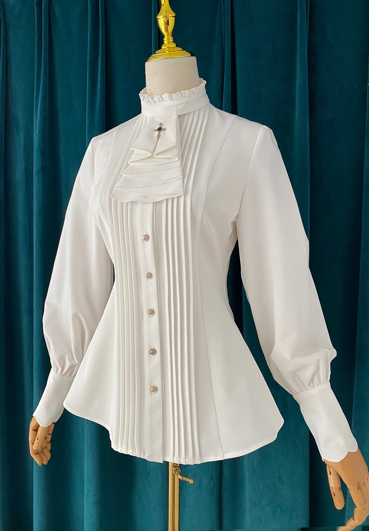 Little Dipper - Elegant Lolita Mutton Sleeve Stand Collar Blouse