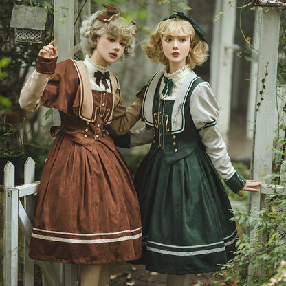 Miss Point - Golden Movement - Elegant Lolita Fishbone Skirt Customized