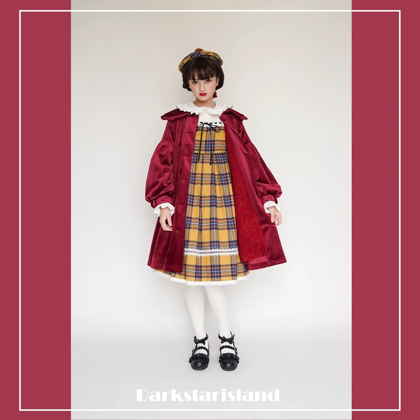Dark Star Island - Winter Lolita Cape Velvet Antique Lolita Coat