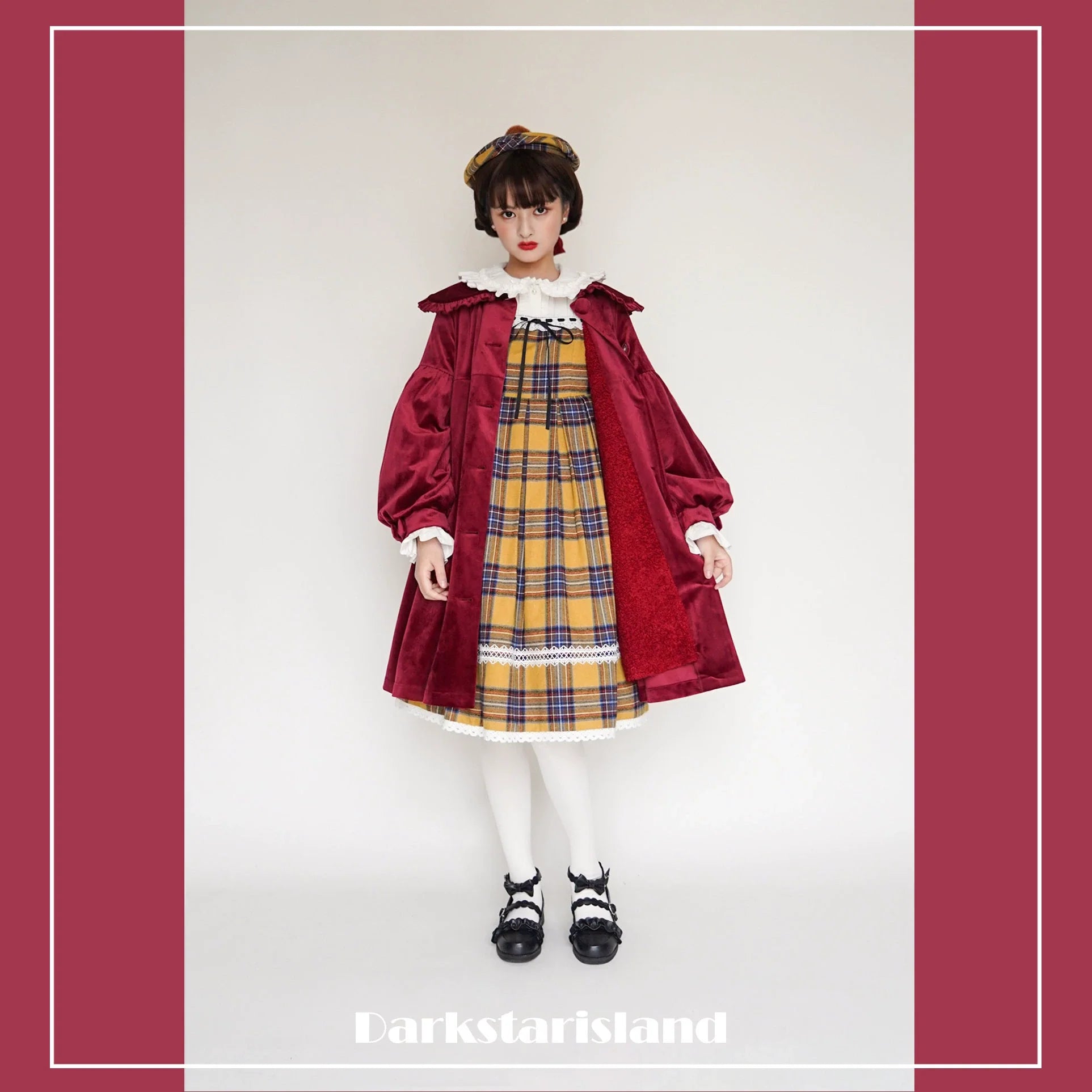 Dark Star Island - Winter Lolita Cape Velvet Antique Lolita Coat