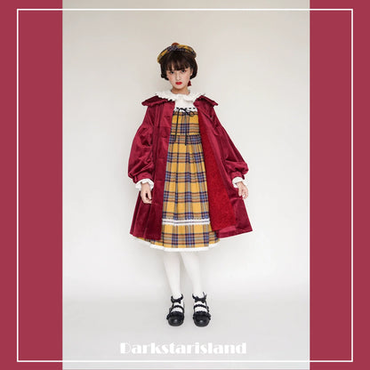 Dark Star Island - Winter Lolita Cape Velvet Antique Lolita Coat