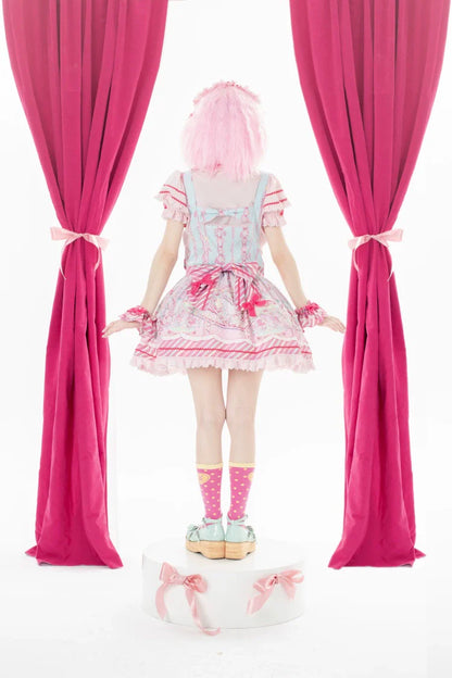 Letters from Unknown Star - Candy Park - Sweet Lolita Print Jumper Dress