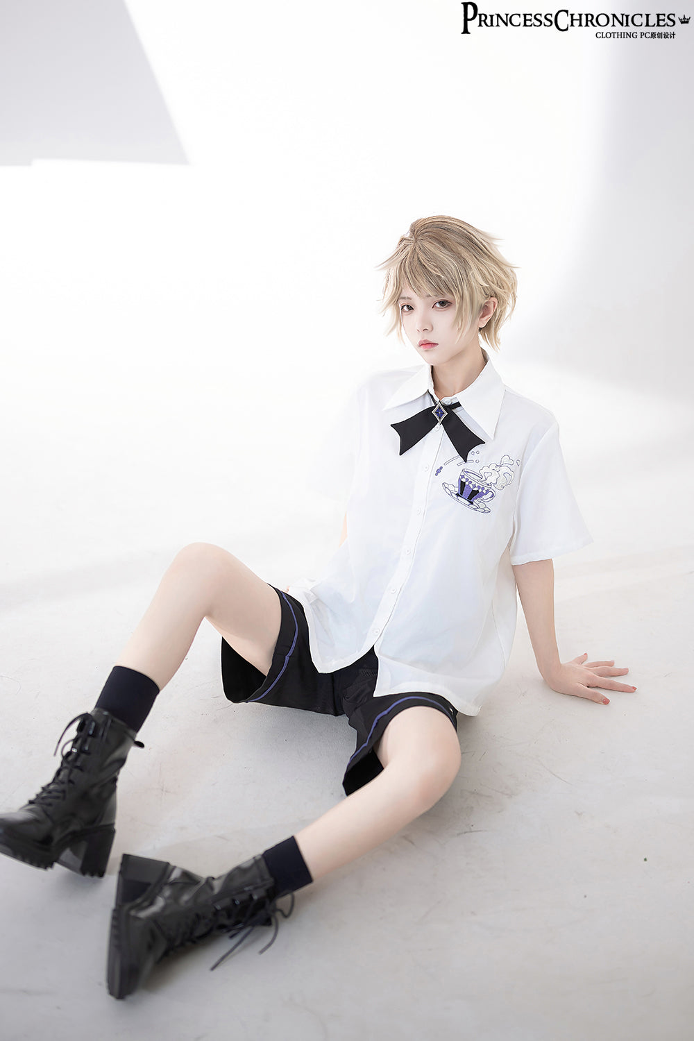 Princess Chronicles - Summer Loose Embroidered Short Sleeve White Shirt