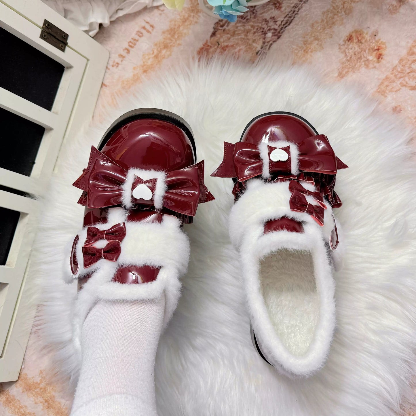 Puyuemeng - Cozy Cake - Winter Warm-lined Sweet Lolita Platform Shoes
