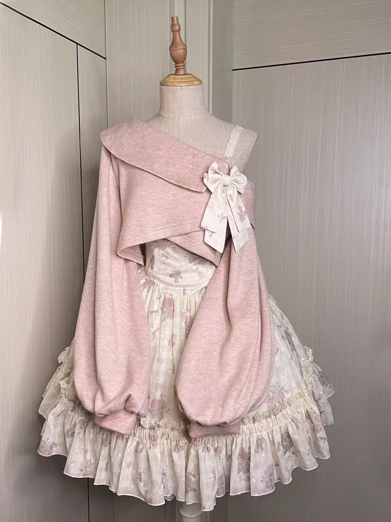 KuMa Lolita - Twilight Rose - Sweet Lolita Dress Sweater and JSK