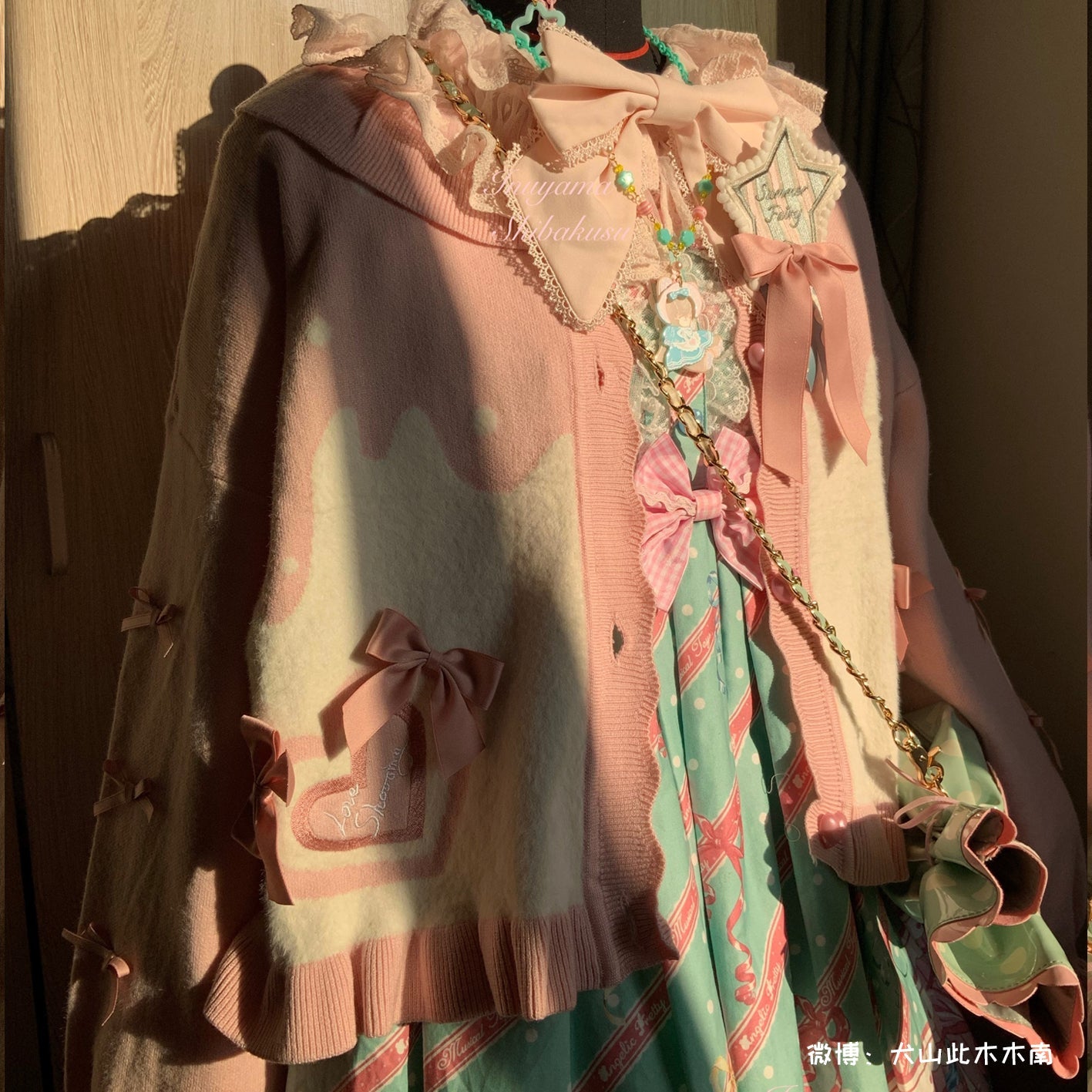 MIST - Beating Heart - Sweet Lolita Thick Sweater Coat Puff Sleeve