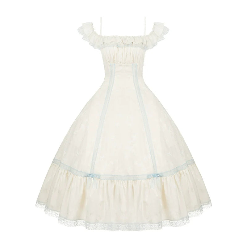 With PUJI - Sea Salt Iced Tea - Classic Lolita Dress, Fishbone Bodice
