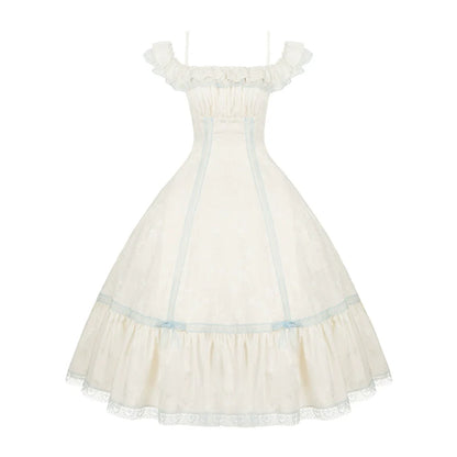 With PUJI - Sea Salt Iced Tea - Classic Lolita Dress, Fishbone Bodice