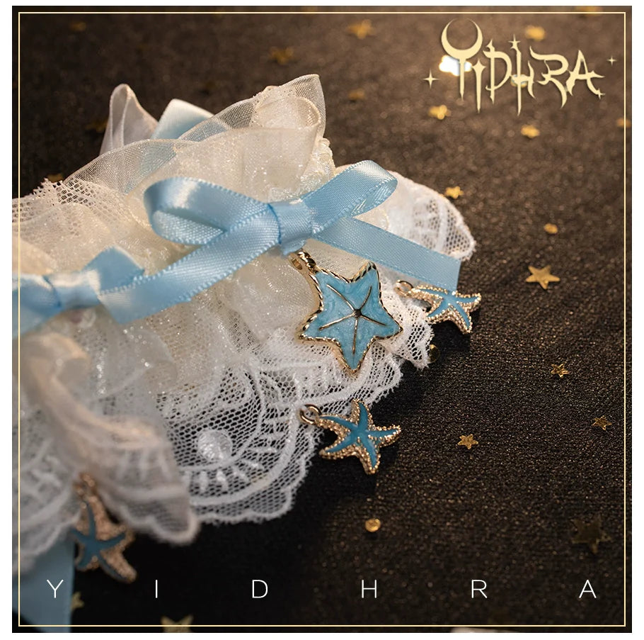 Yidhra - Lolita Ankle Socks Detachable Sock Cuffs With Bow/Pendant