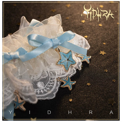 Yidhra - Lolita Ankle Socks Detachable Sock Cuffs With Bow/Pendant