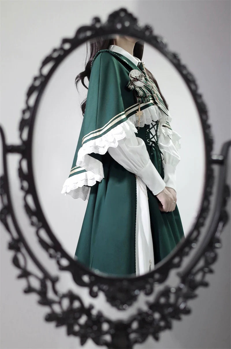 Letters from Unknown Star - Time Traveler - Winter Lolita Strap Skirt Long Sleeve Shirt