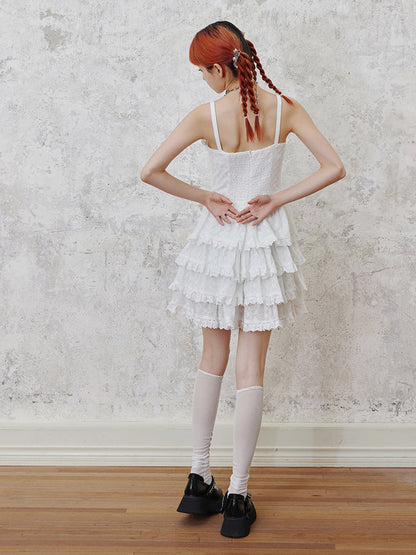 Strap lace cake skirt【s0000002510】