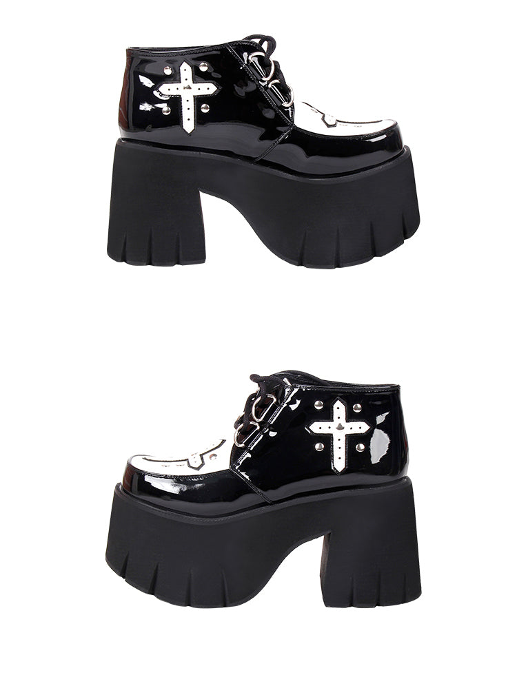 Angelic Imprint - Gothic Lolita Cross Classic Platform Shoes
