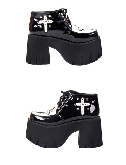 Angelic Imprint - Gothic Lolita Cross Classic Platform Shoes
