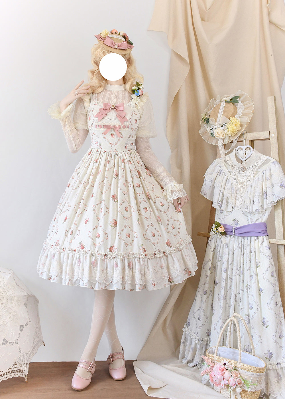 Miss Point - Customized Wood Rose 2.0 Elegant Vintage Jumper Dress