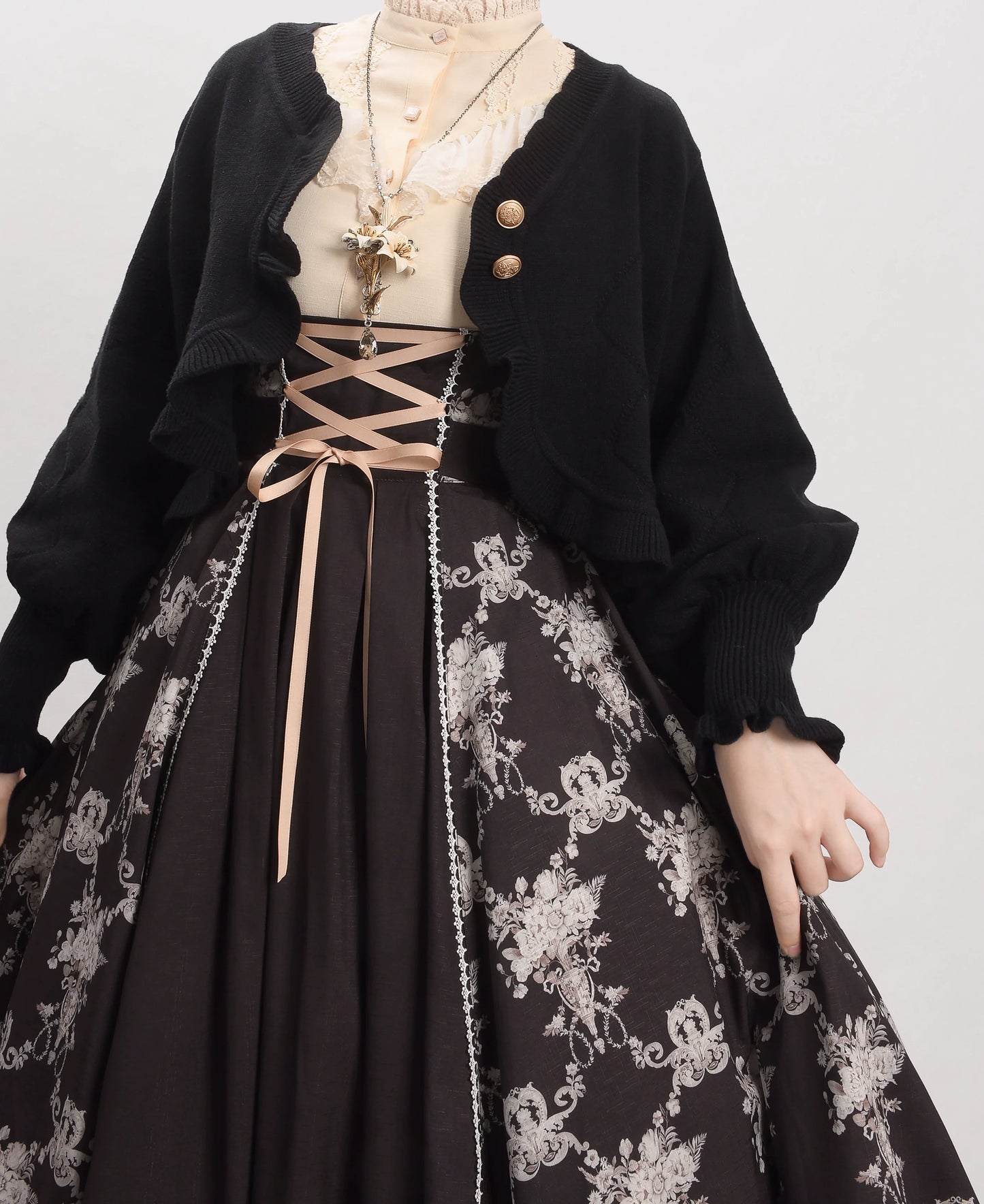 MIST - Cookie - Vintage Lolita Cardigan Short Sweater Multicolors