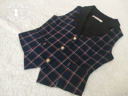 Miss Point - Rose - Elegant Lolita Pliad Print Vest Customized