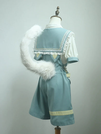 Forest Fluorescent Carps - Small Animal Team - Ouji Lolita Suit Male Lolita Shirt Shorts