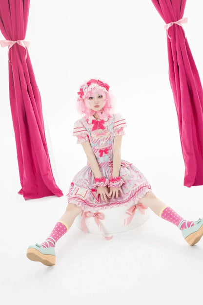 Letters from Unknown Star - Candy Park - Sweet Lolita Print Jumper Dress