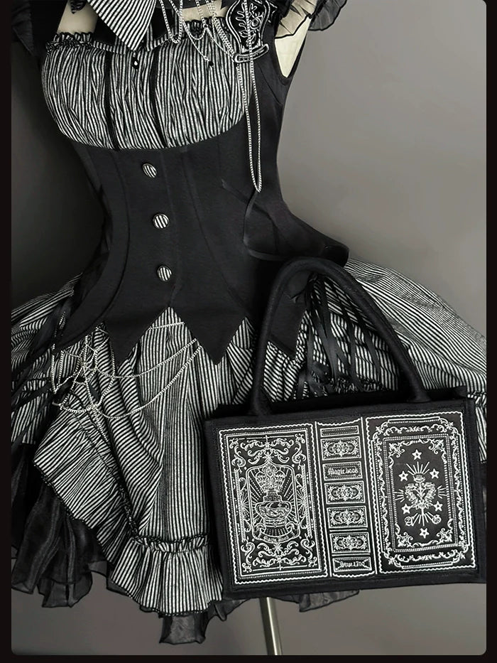 Alice Girl - Lolita Potion - Gothic Lolita Handbag Embroidered Lolita Black Bag